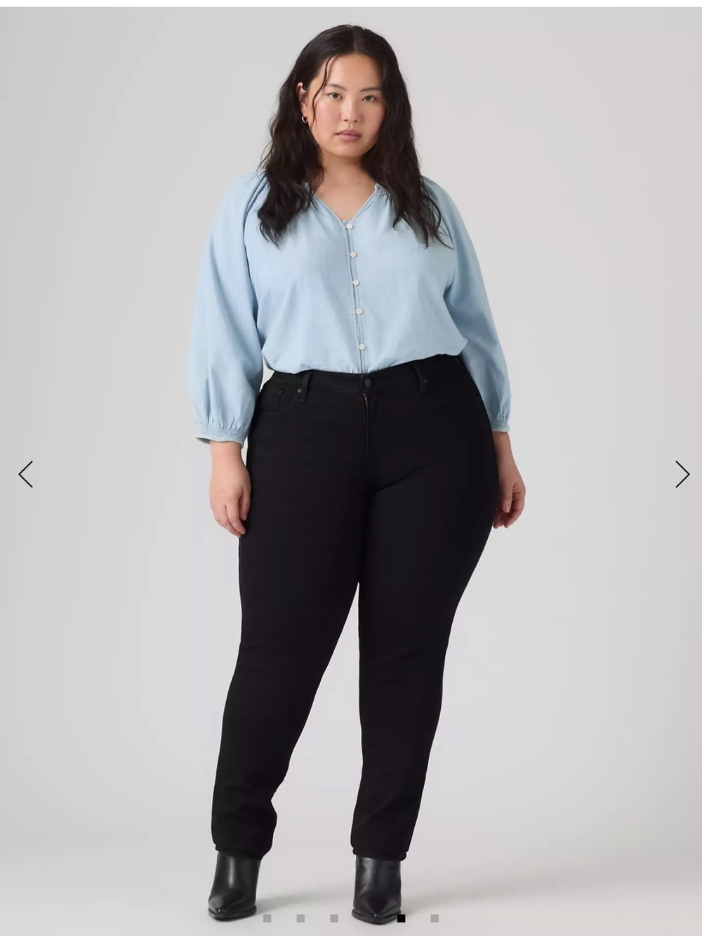 Levi's Black Skinny Jeans — High-Rise Fit